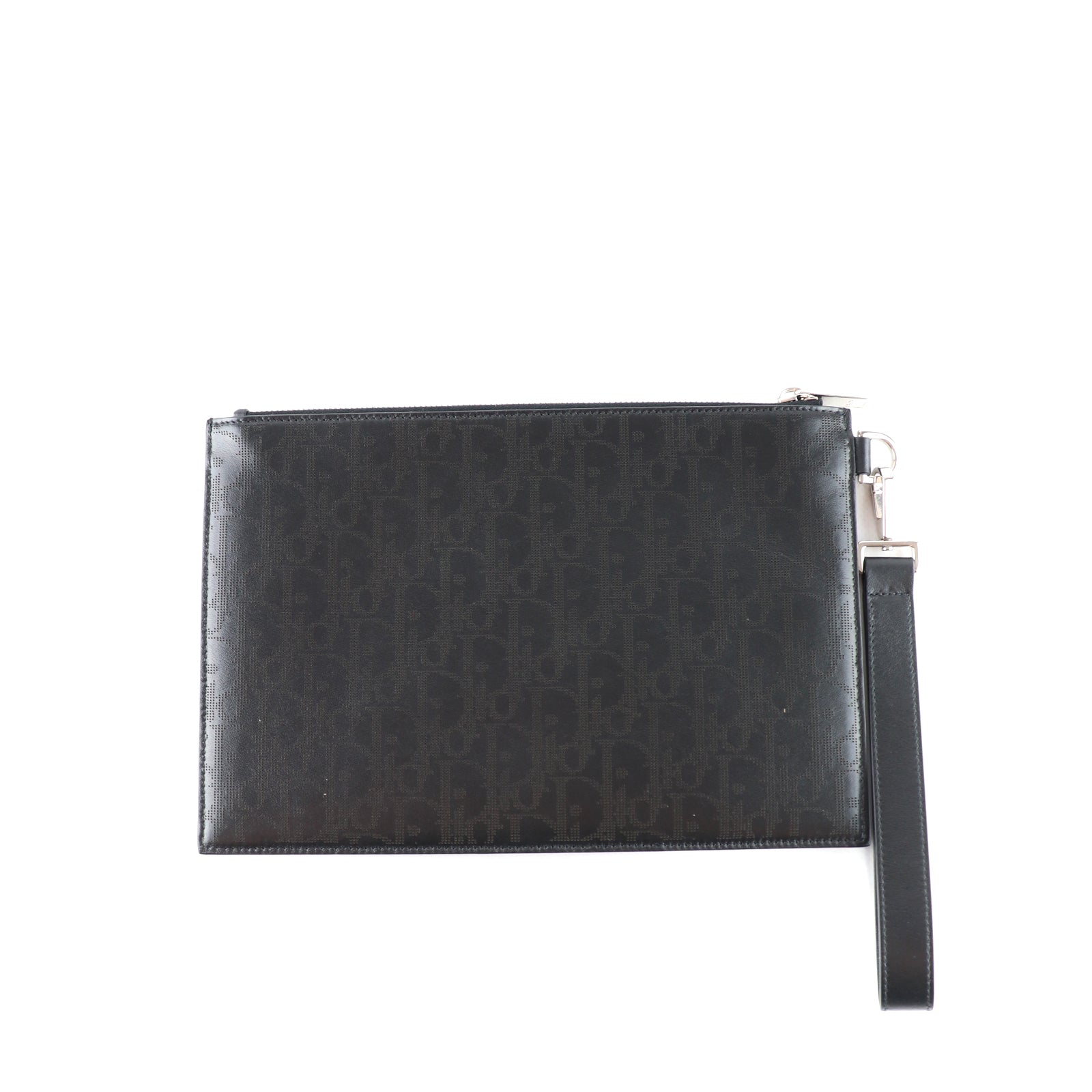 DIOR - Dior Oblique Galaxy A5 pouch in black leather