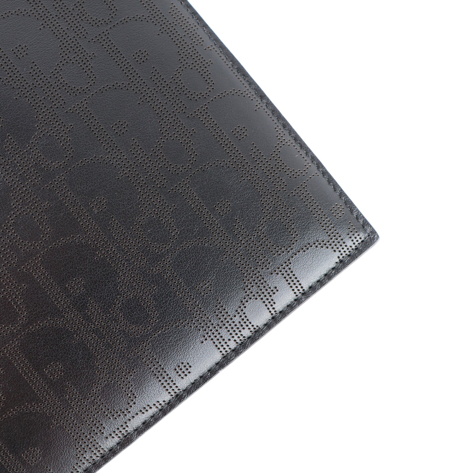 DIOR - Dior Oblique Galaxy A5 pouch in black leather