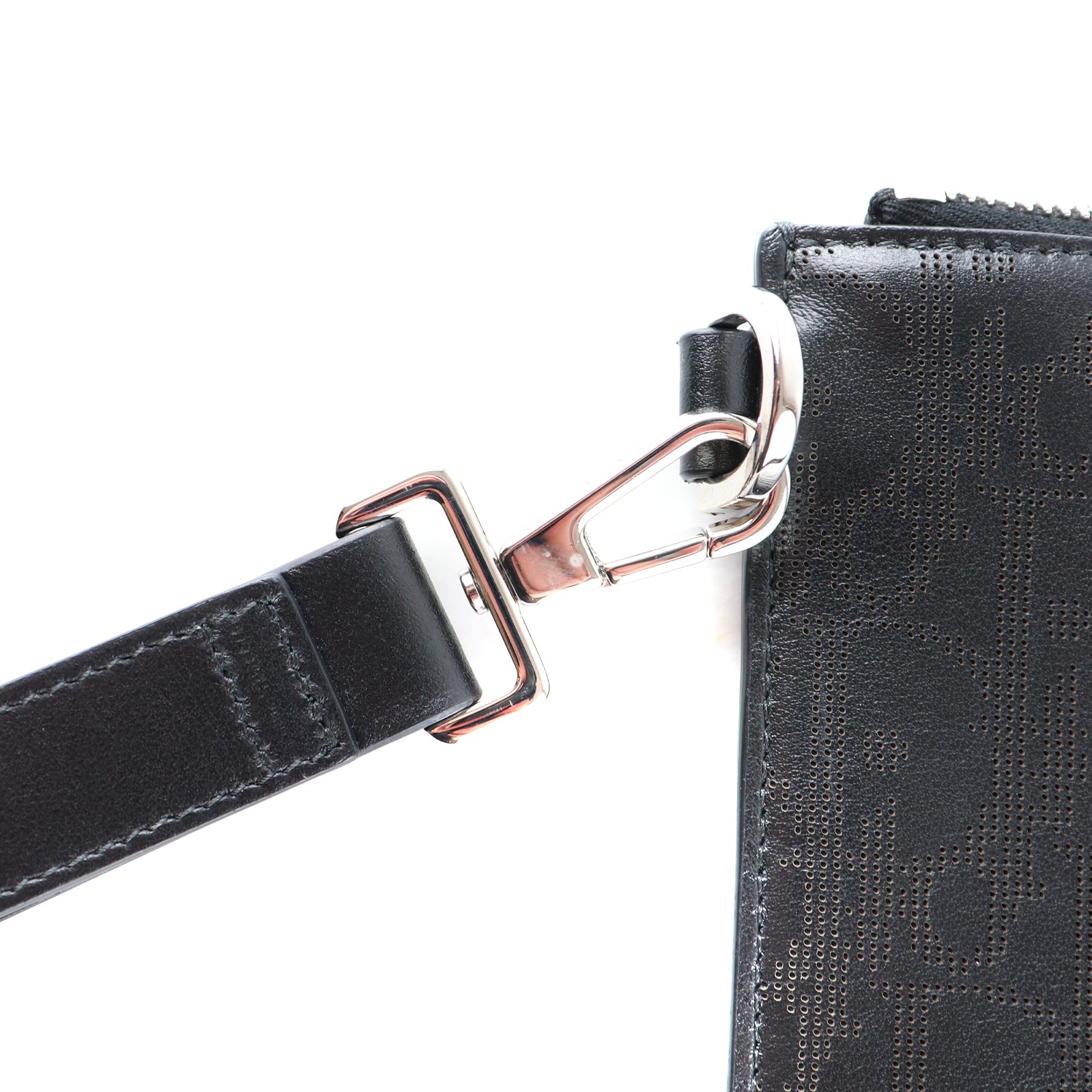 DIOR - Dior Oblique Galaxy A5 pouch in black leather