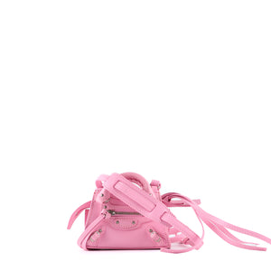 BALENCIAGA - Neo Classic mini shoulder bag in pink smooth leather