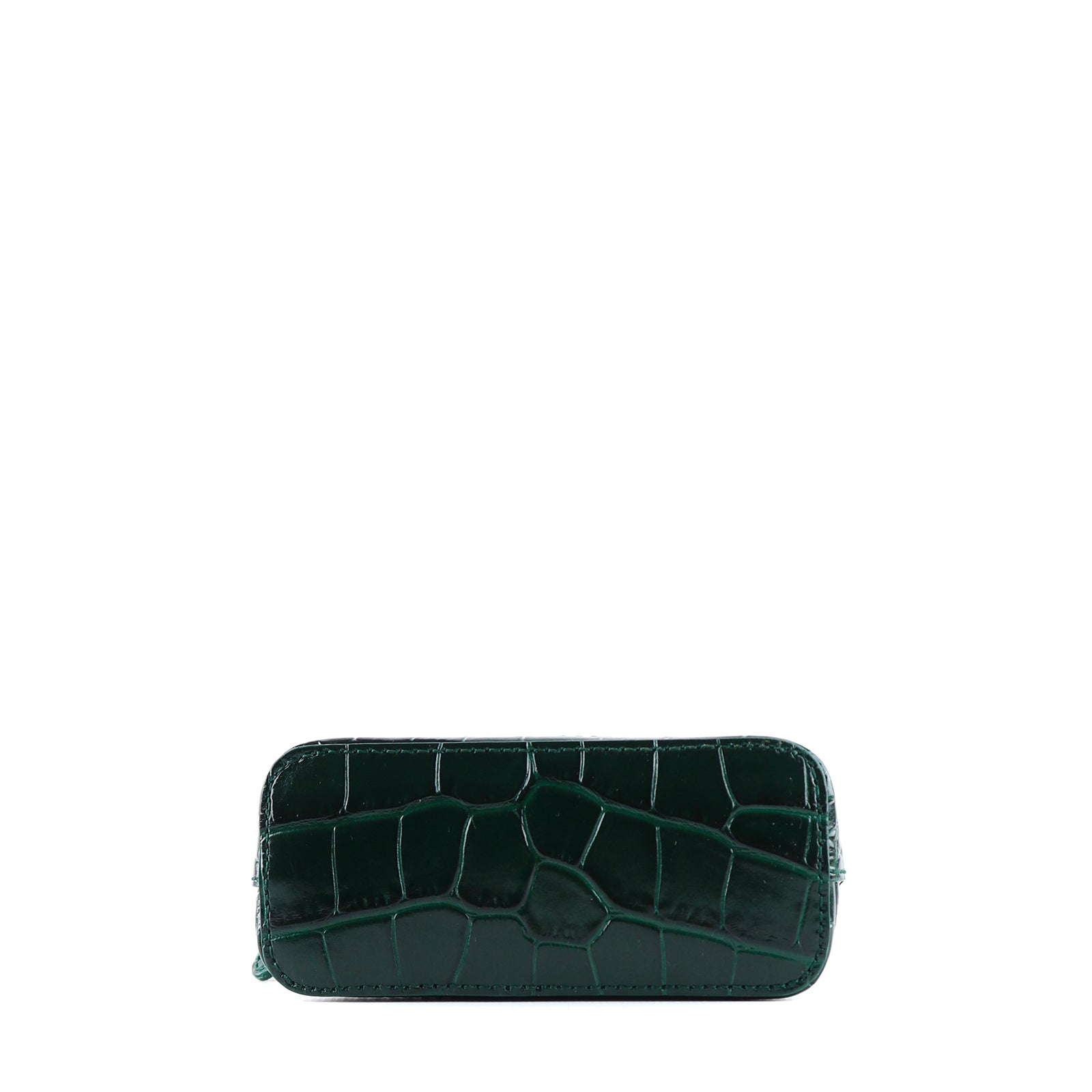 BALENCIAGA - Ville mini shoulder bag in green croc-embossed leather