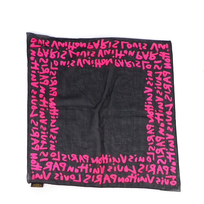 LOUIS VUITTON - Carré 45 en coton Graffiti Stephen Sprouse