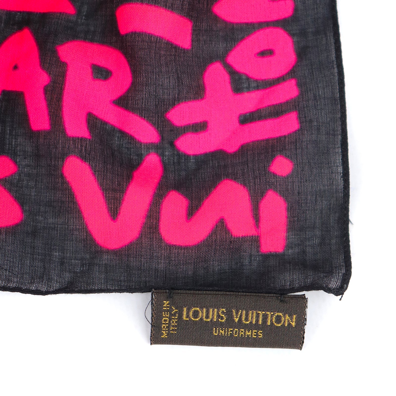 LOUIS VUITTON - Carré 45 en coton Graffiti Stephen Sprouse