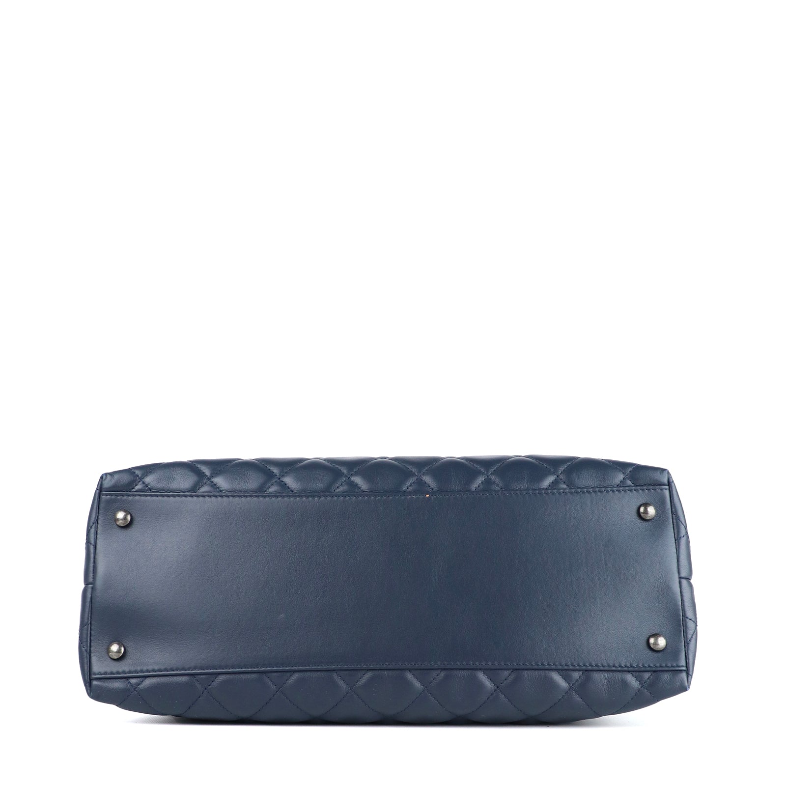 CHANEL - Sac Airlines Portobello en cuir matelassé bleu marine