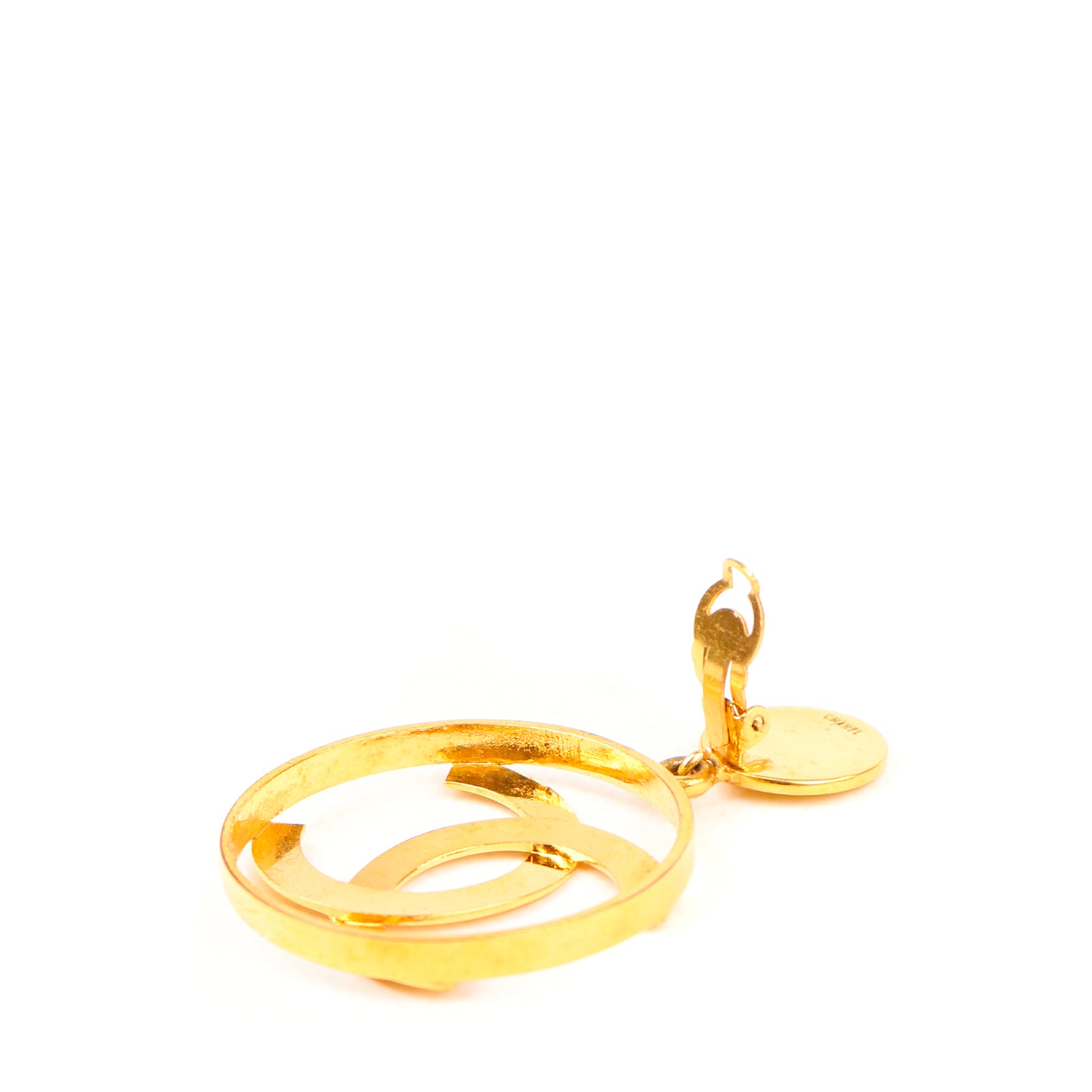 CHANEL - Monoboucle d'oreille créole vintage