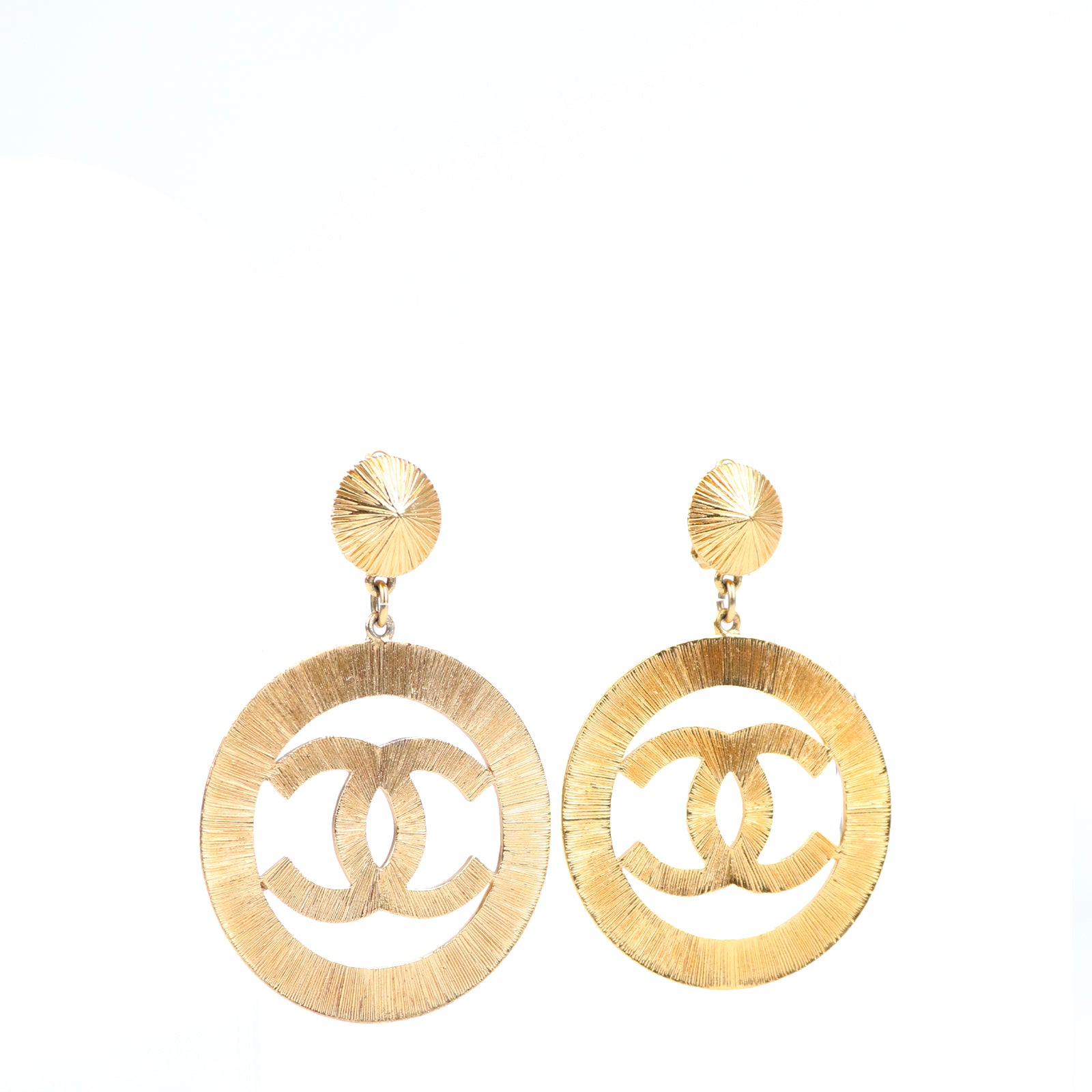 CHANEL - Boucles d'oreilles Sunburst vintage