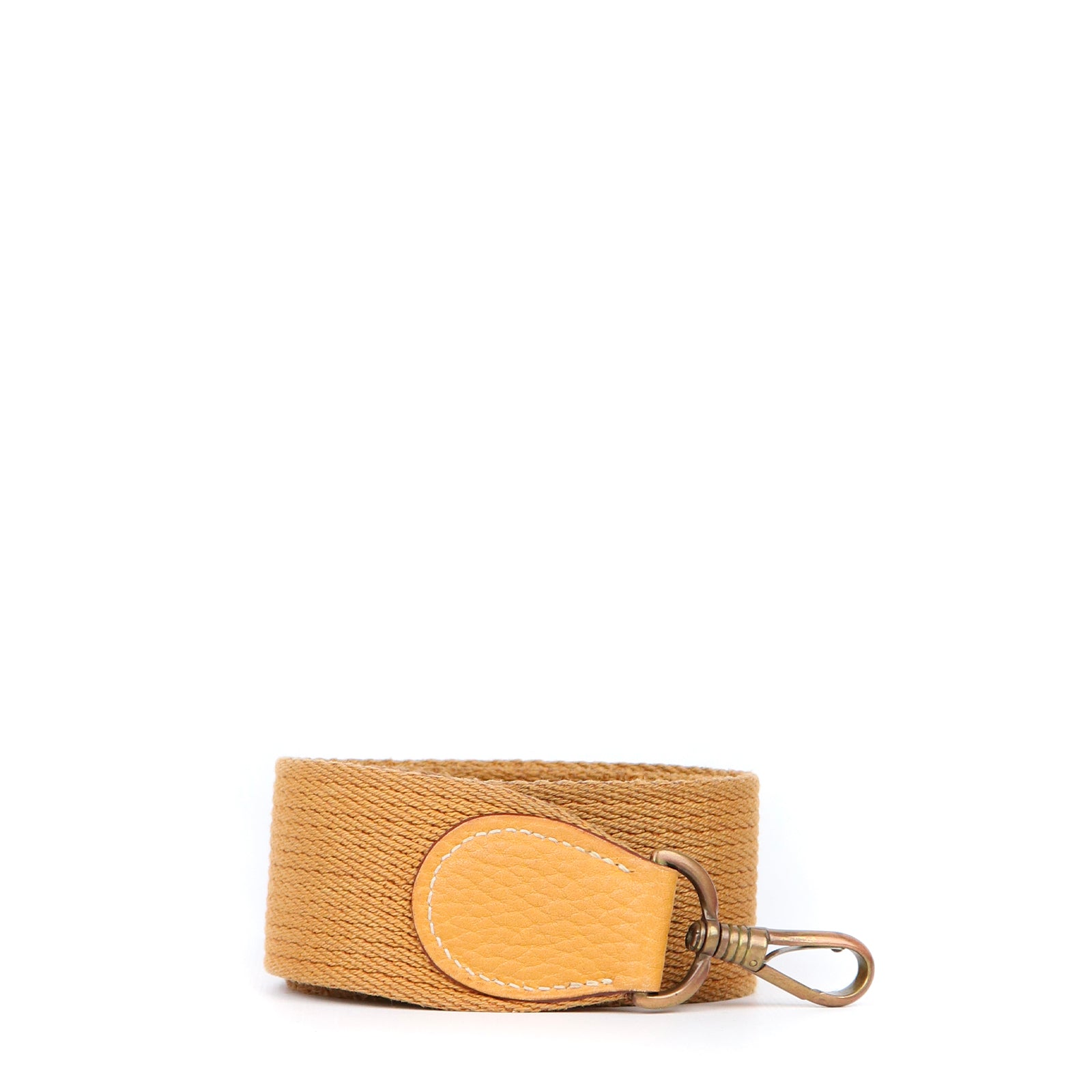 HERMÈS - Bandoulière en toile marron