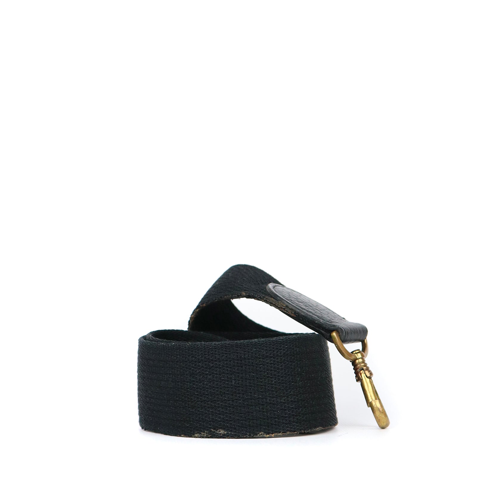 HERMÈS - Bandoulière en toile noire