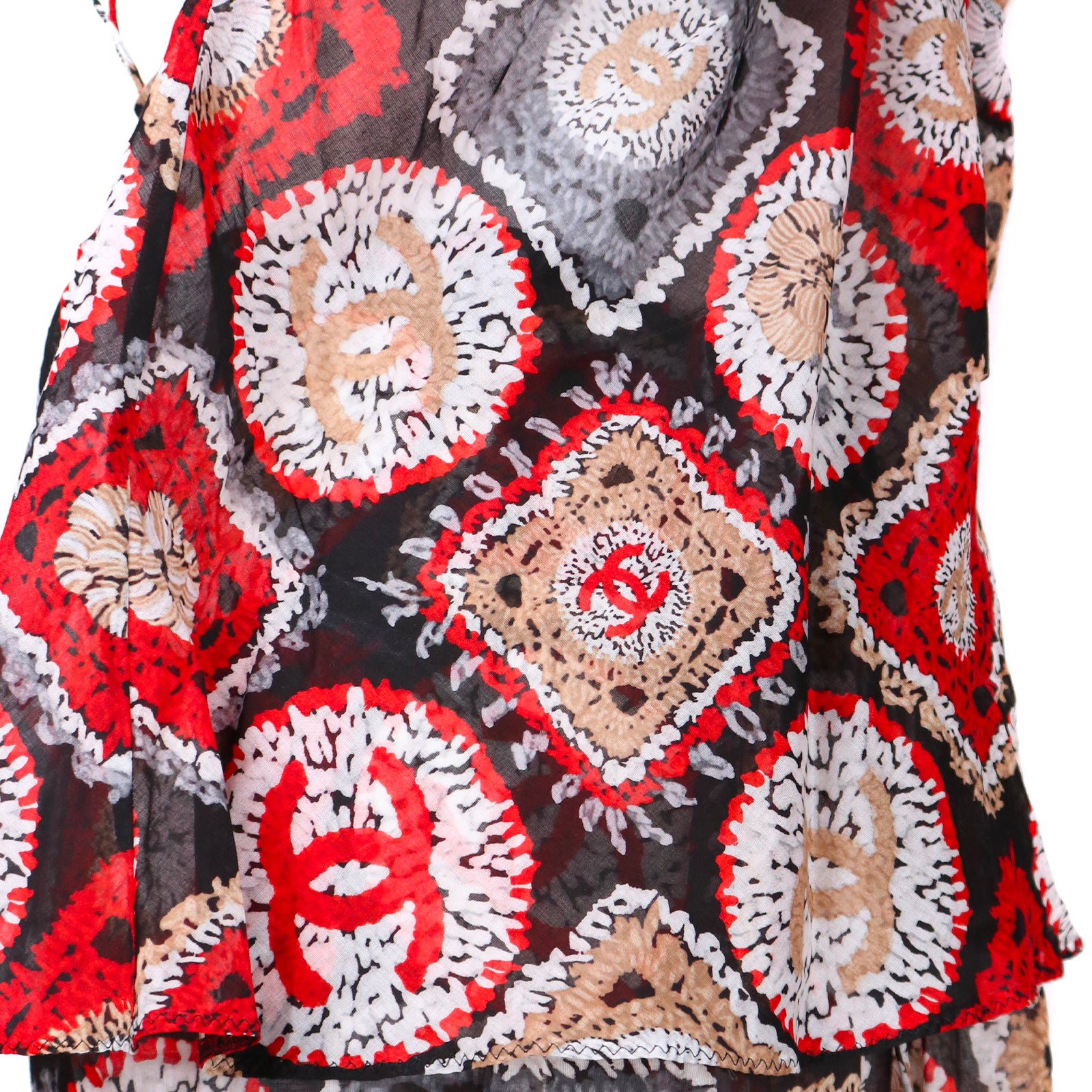 CHANEL - Ensemble top et pantalon à fleurs (T40)