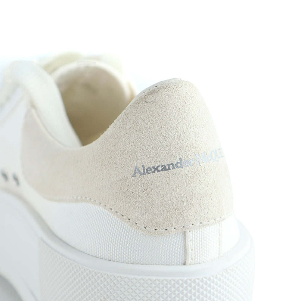 ALEXANDER MCQUEEN - Deck sneakers in white canvas (T38.5)