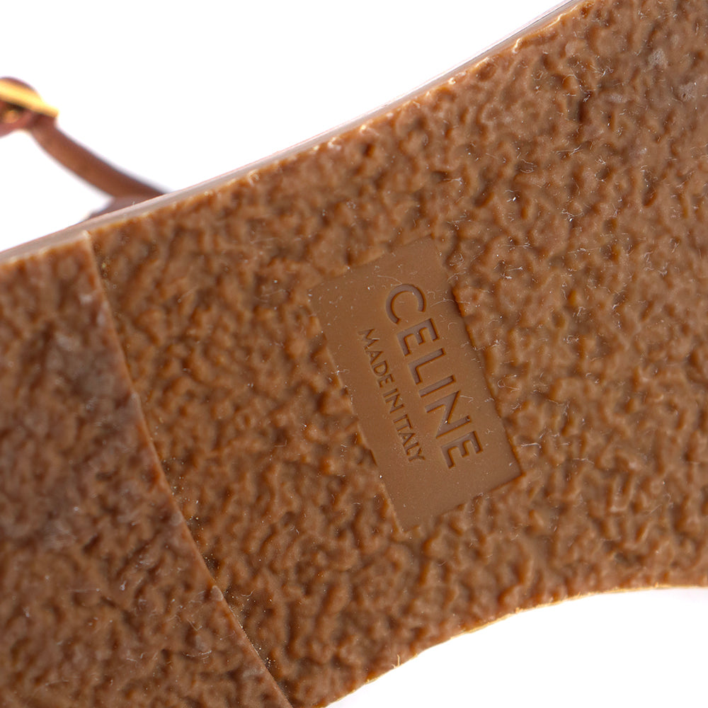 CELINE - Taillat flat leather sandals (T38.5)