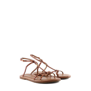 CELINE - Taillat flat leather sandals (T38.5)