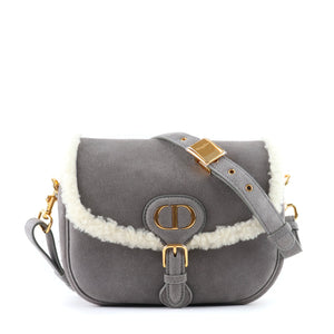 DIOR - Bobby medium shoulder bag in suede and wool
