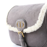 DIOR - Sac à bandoulière Bobby medium en daim et laine