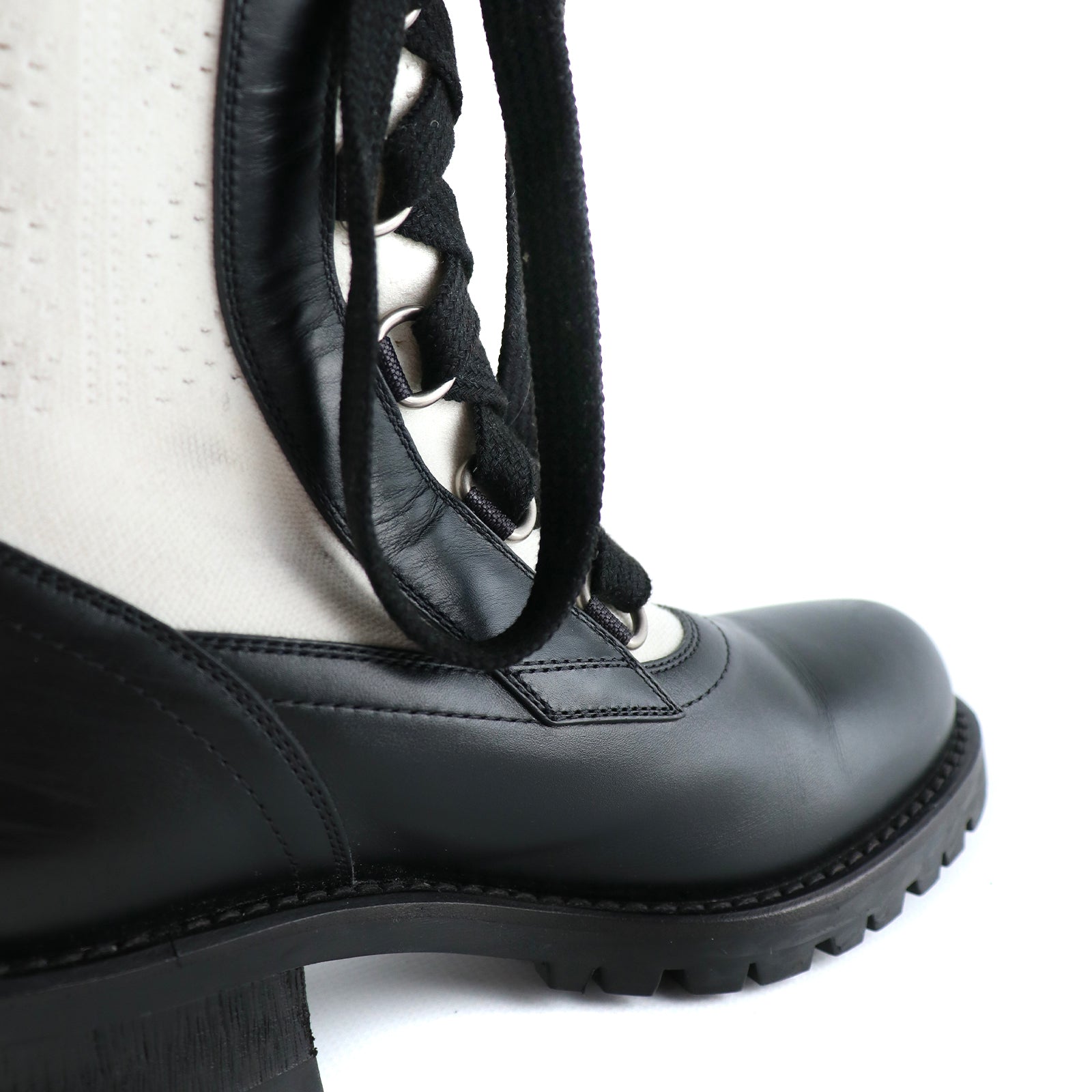 DIOR - Bottines Diorland en toile et cuir (T38)