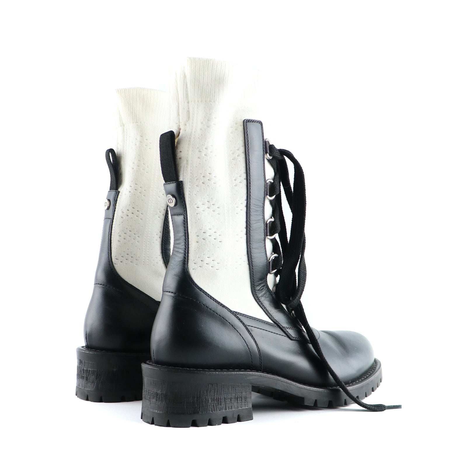 DIOR - Bottines Diorland en toile et cuir (T38)