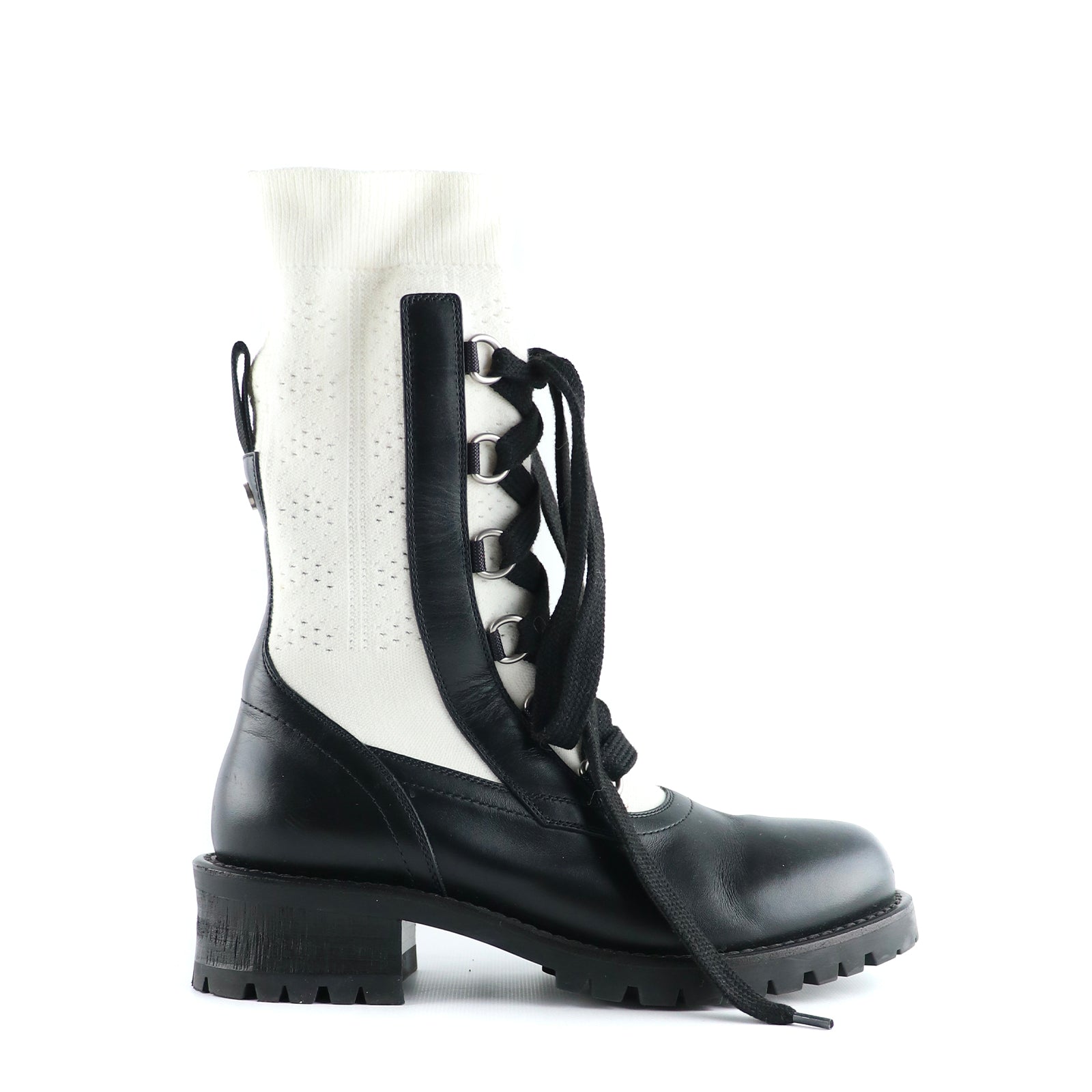 DIOR - Bottines Diorland en toile et cuir (T38)
