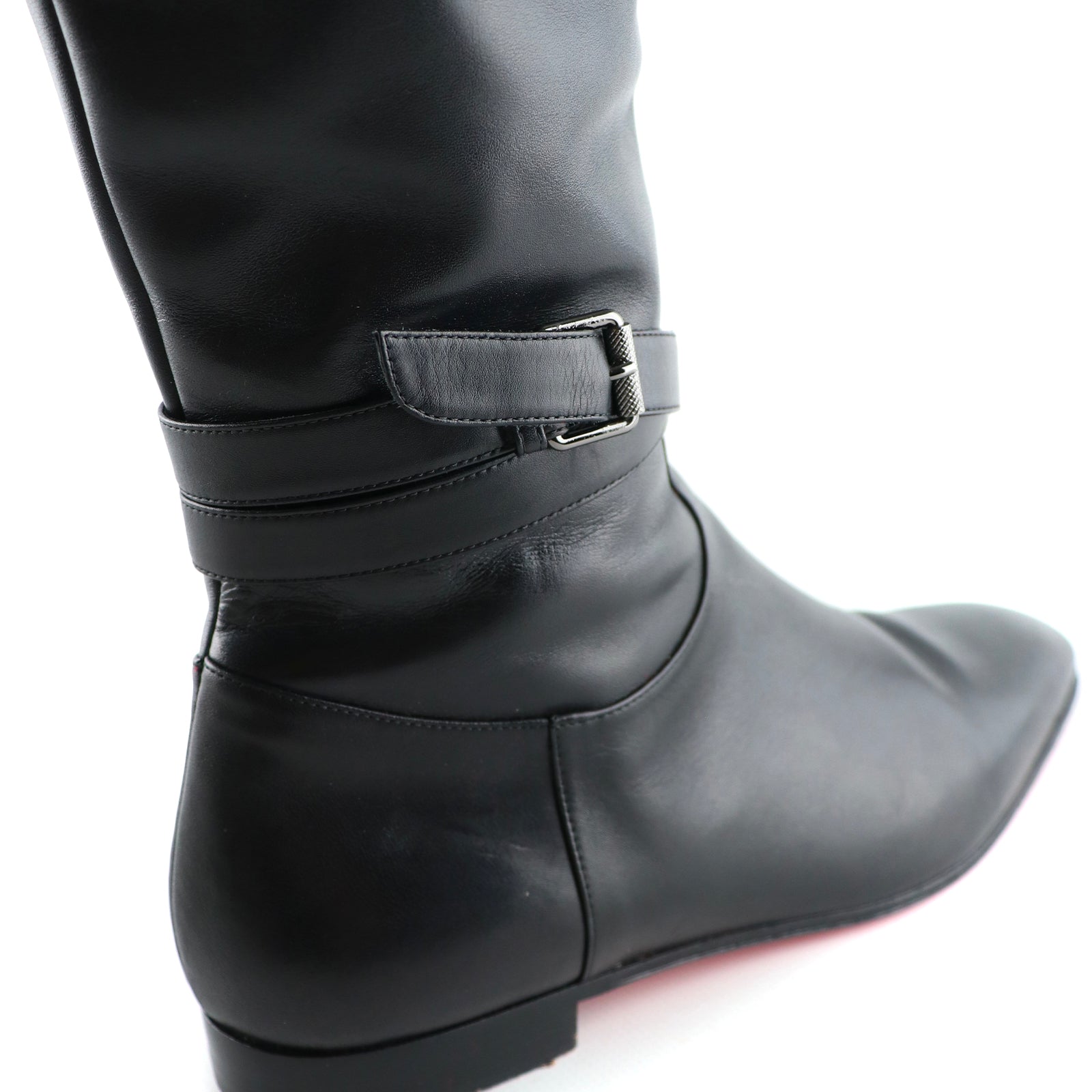 LOUBOUTIN - Bottes Birgit en cuir noir (T38)