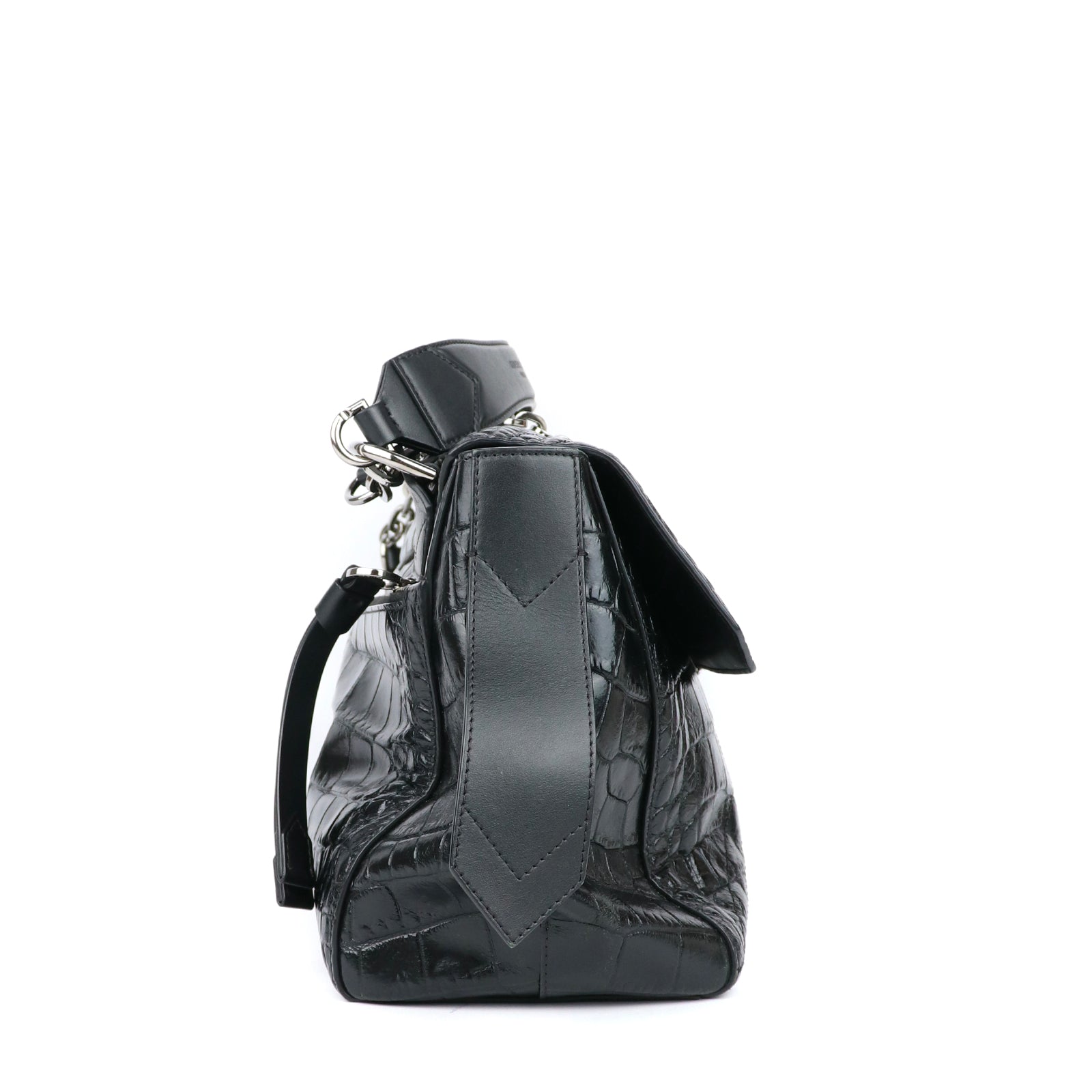 GIVENCHY - Sac à bandoulière en cuir embossé croco