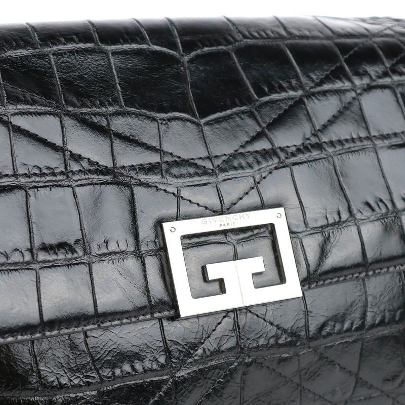 GIVENCHY - Sac à bandoulière en cuir embossé croco