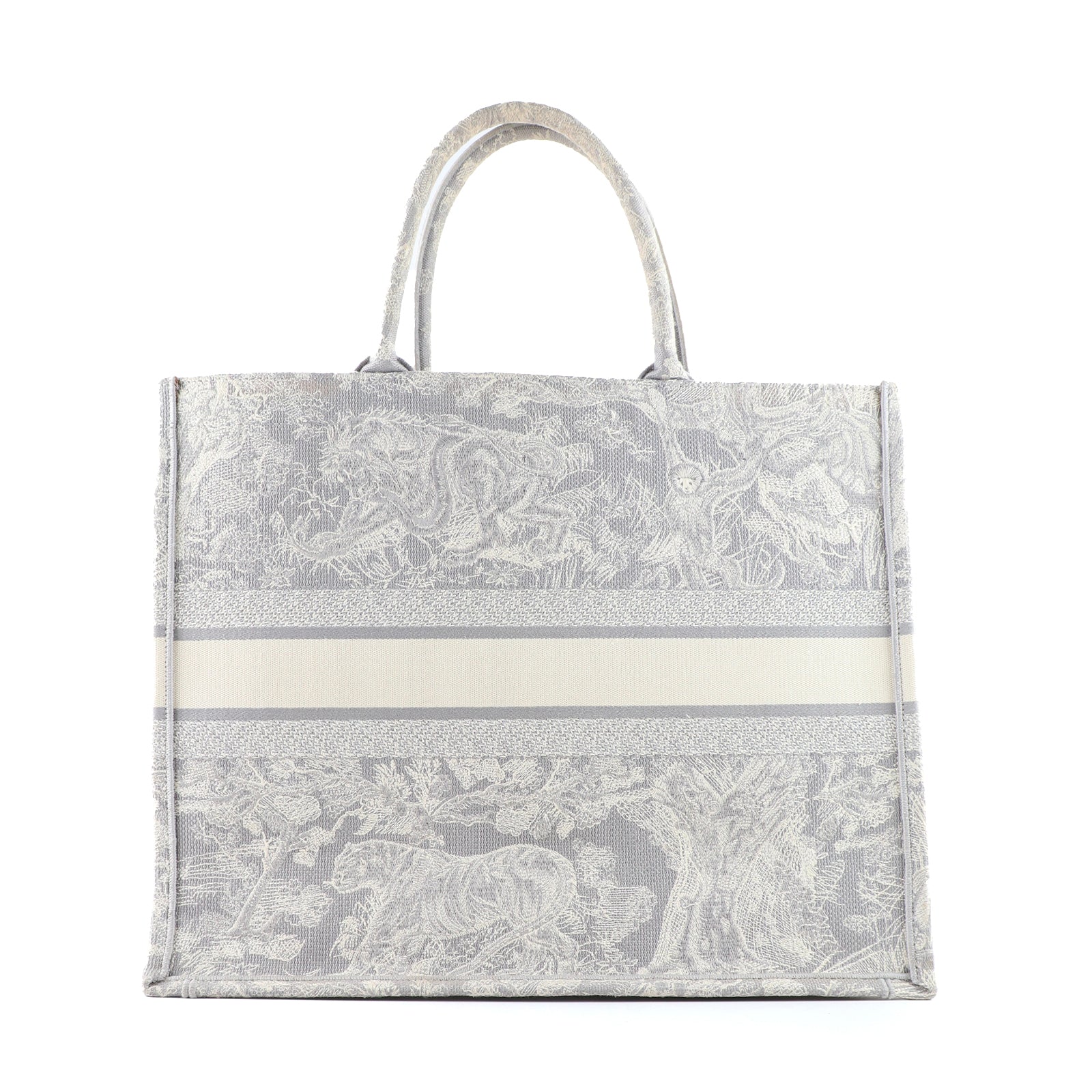 DIOR - Book Tote Large Toile de Jouy grise