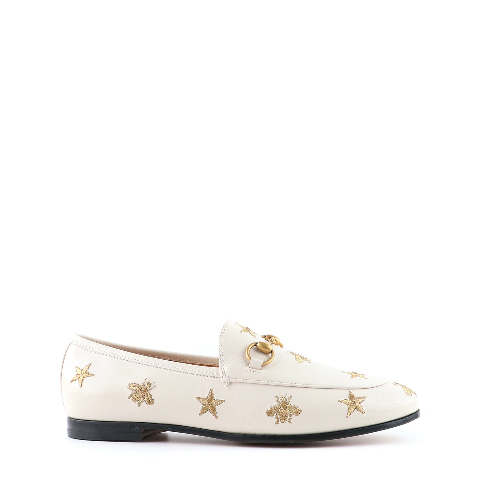 GUCCI - Jordaan loafers in white leather (T36.5)