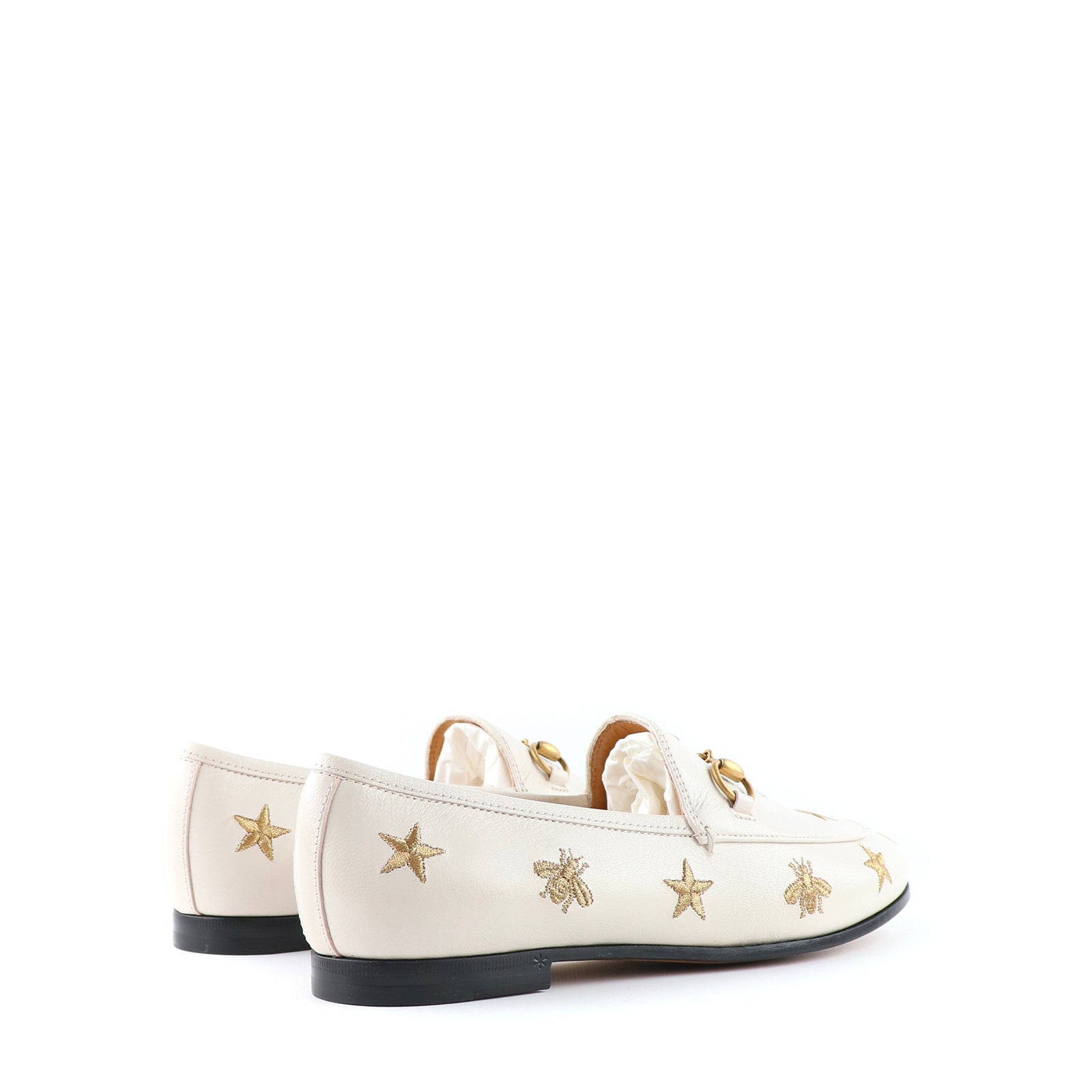 GUCCI - Jordaan loafers in white leather (T36.5)