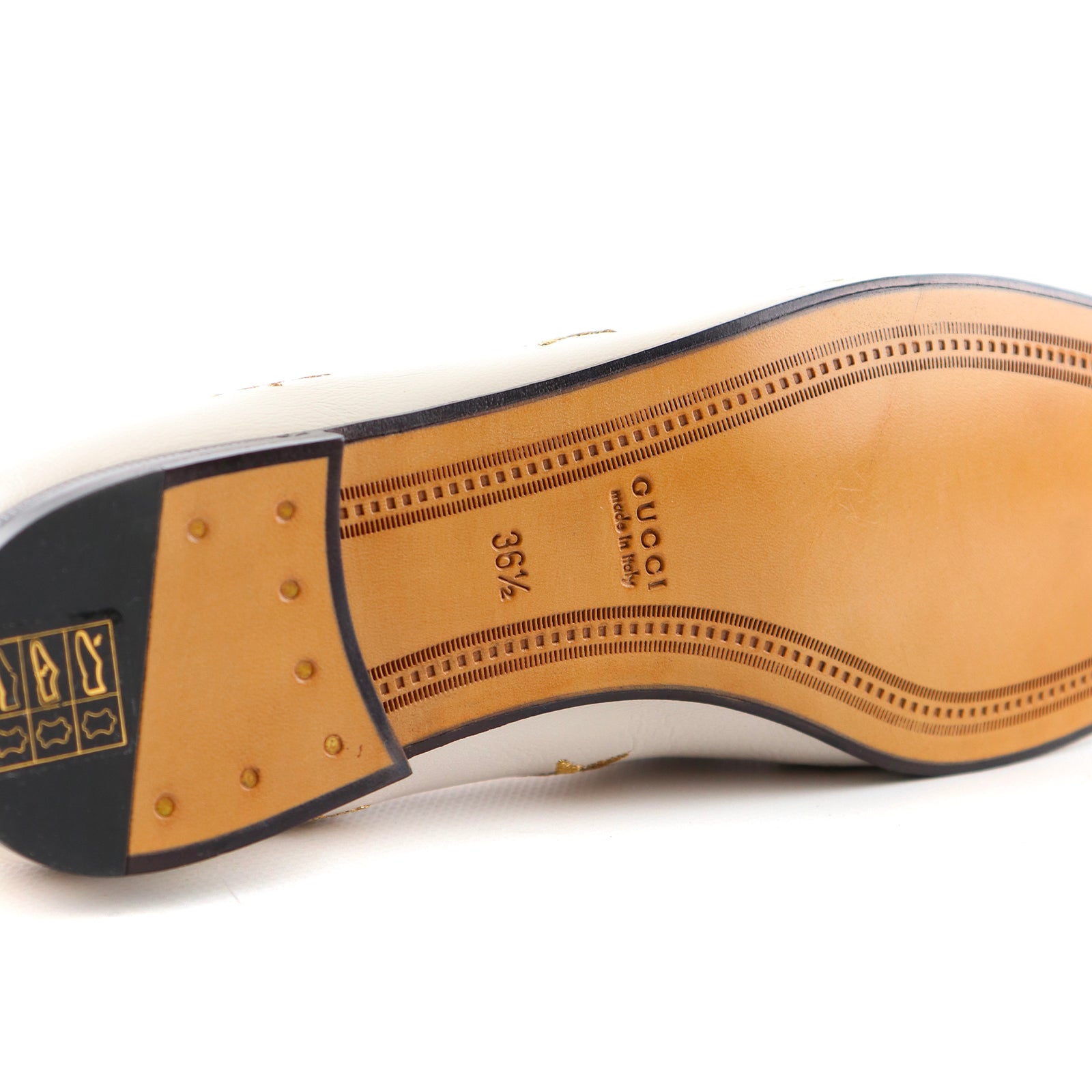 GUCCI - Jordaan loafers in white leather (T36.5)