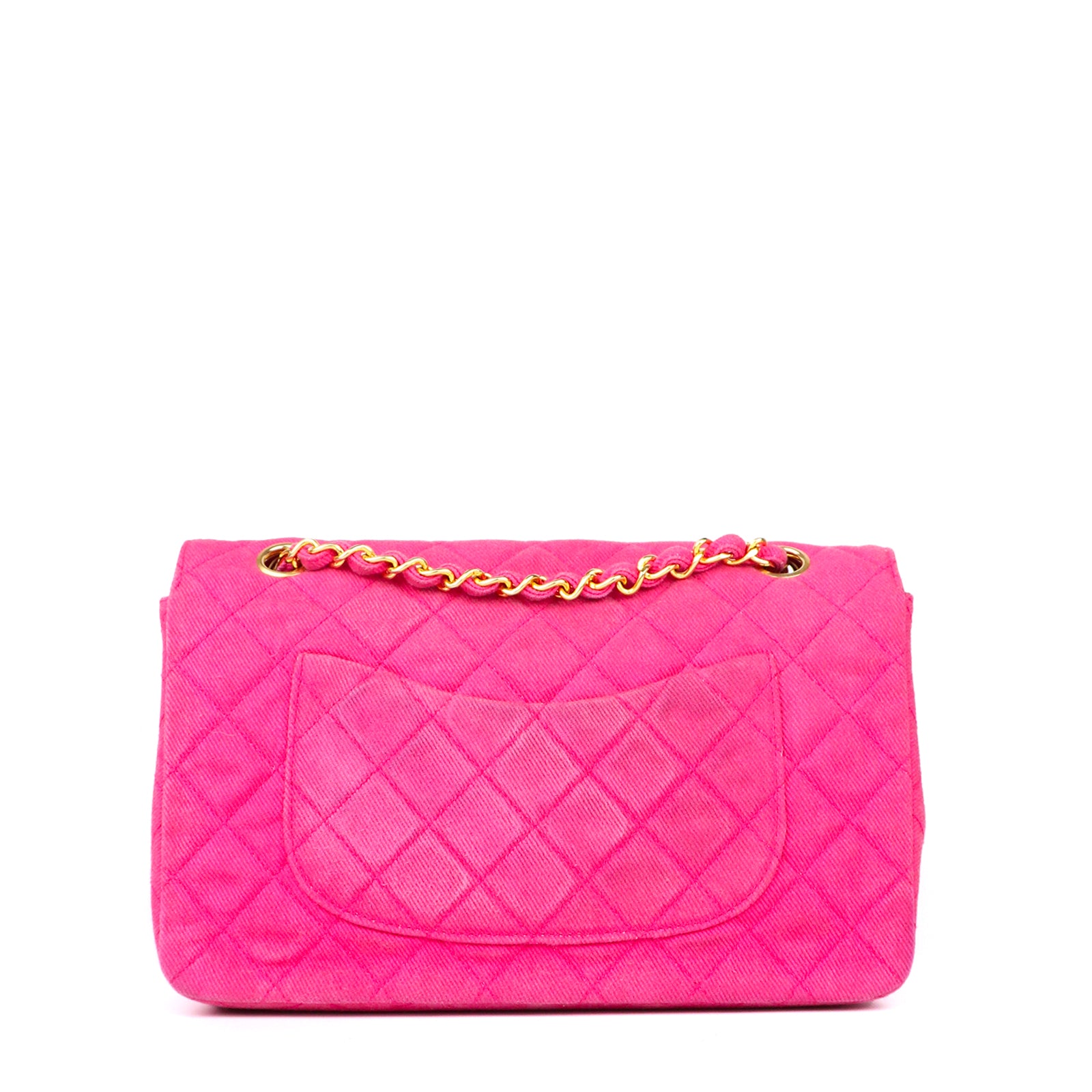 CHANEL - Sac à bandoulière Timeless en denim rose vintage