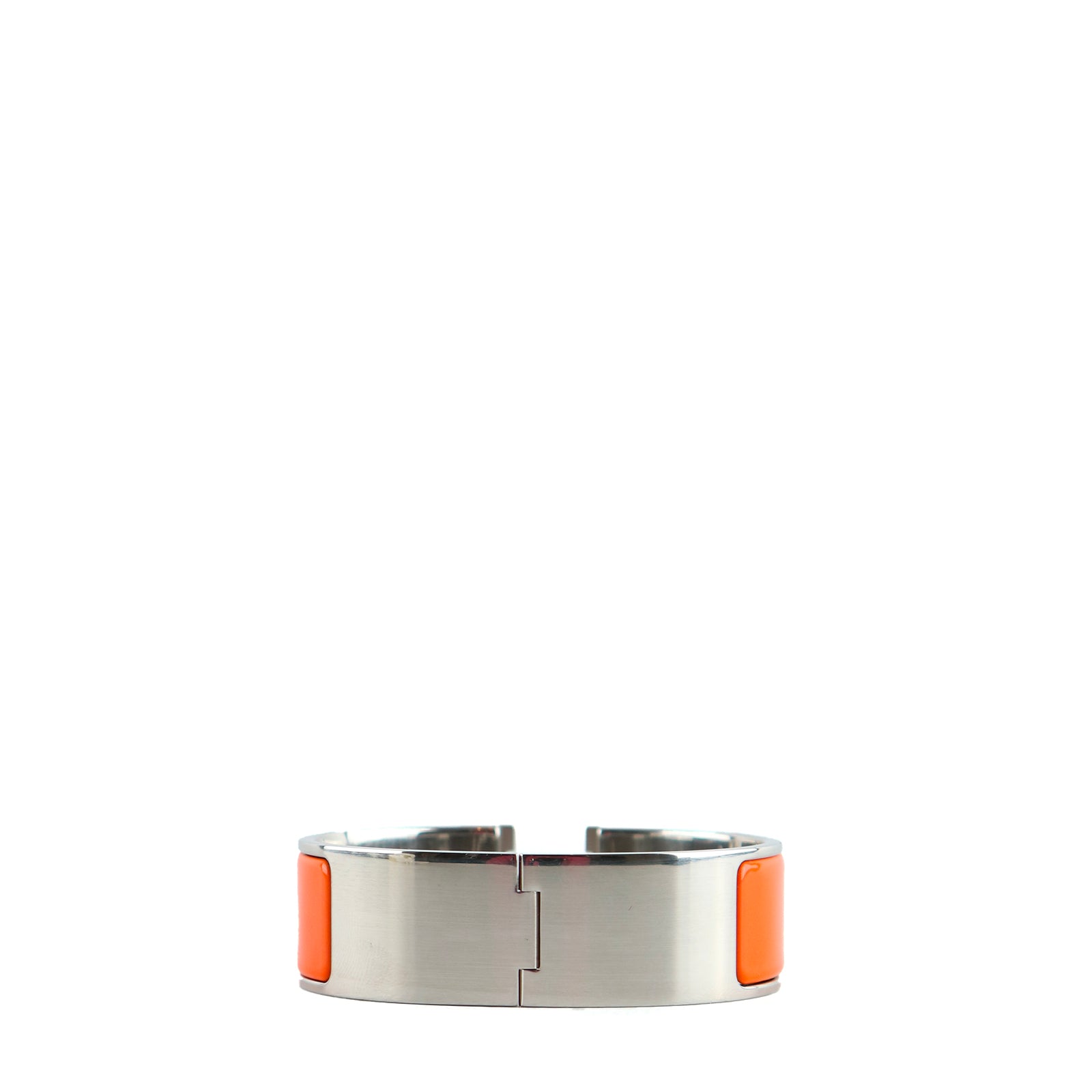 HERMÈS - Bracelet Clic Clac H en émail orange (T0)