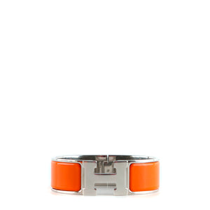 HERMÈS - Clic Clac H bracelet in orange enamel (T0)