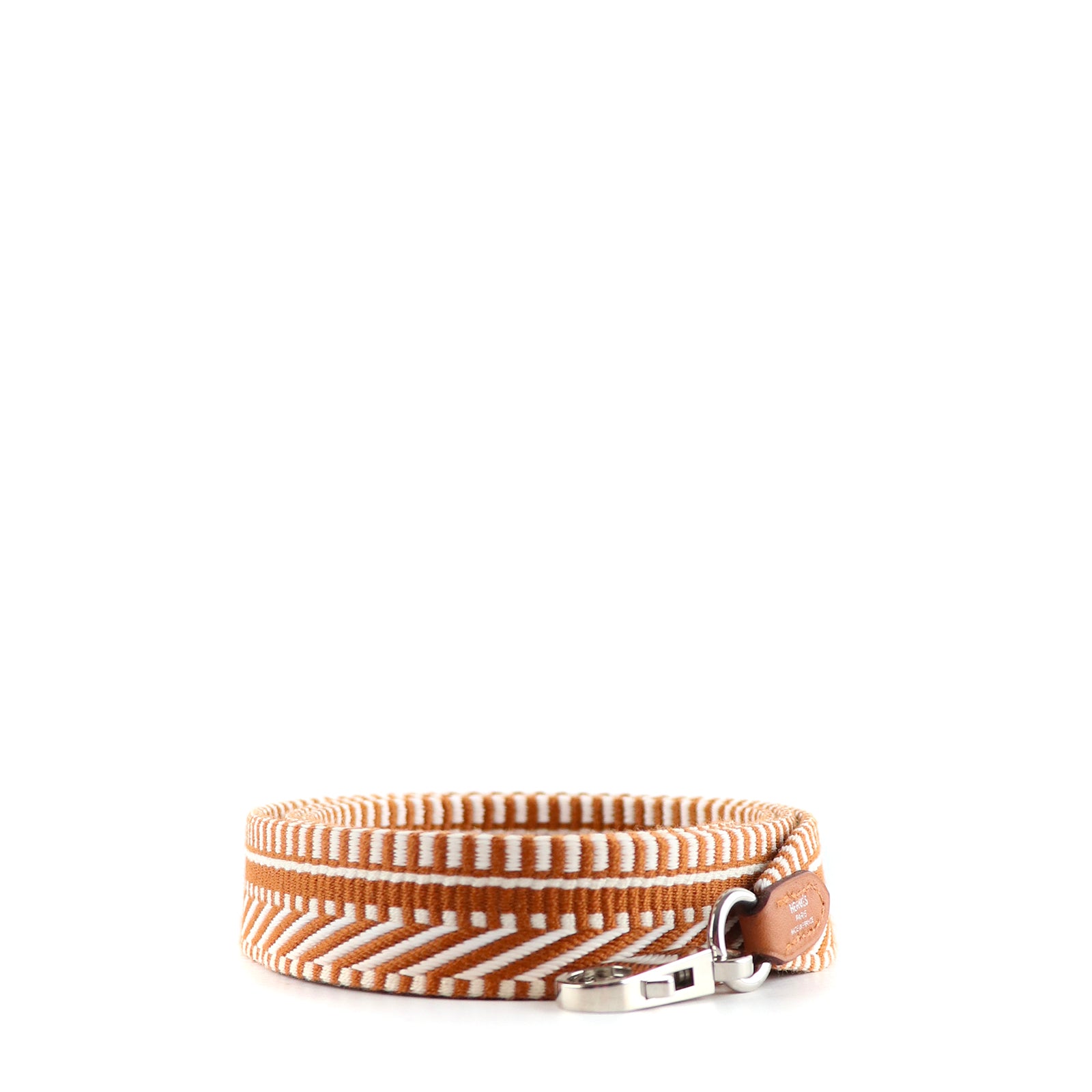 HERMÈS - Bandoulière en toile marron