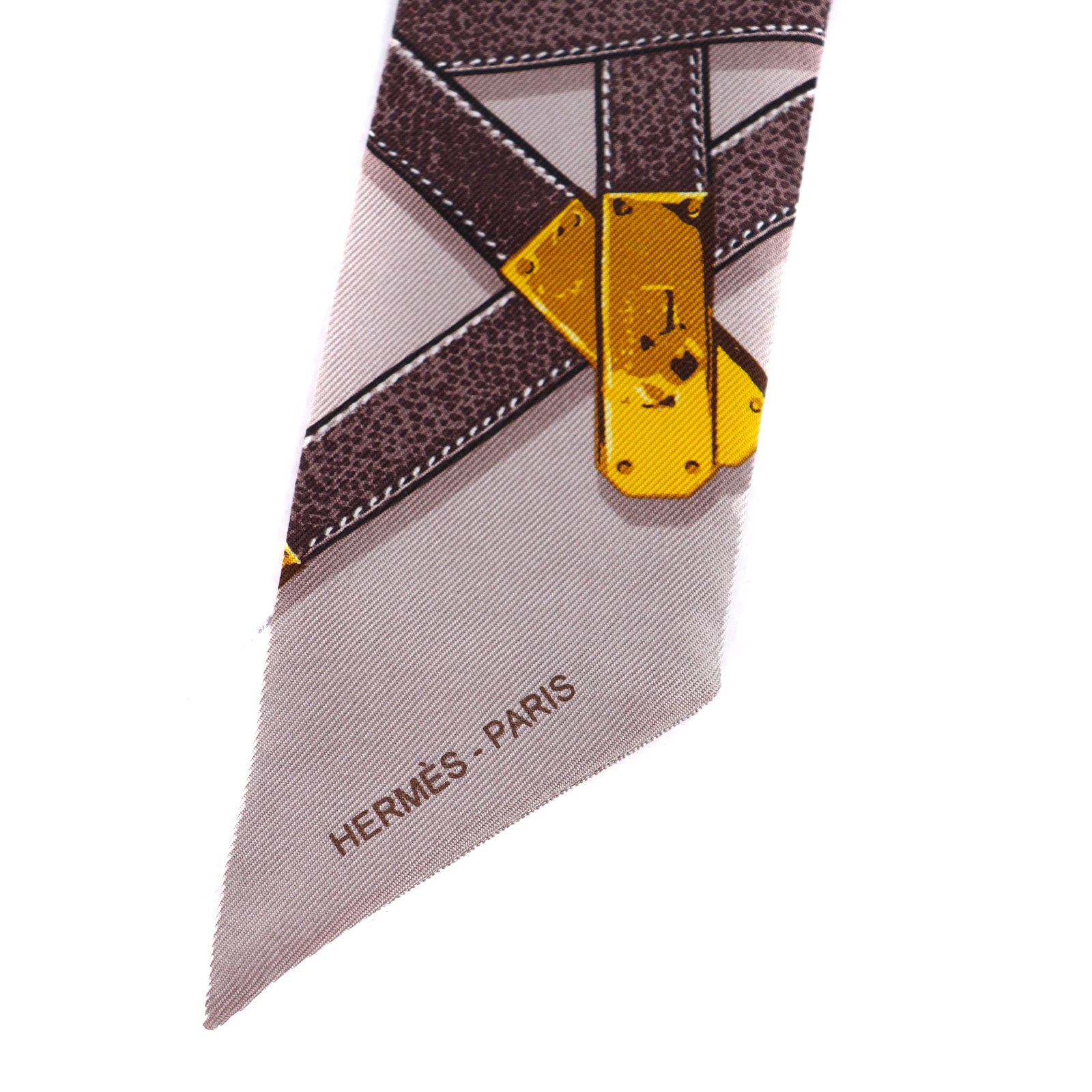 HERMÈS - Kelly clasp model silk twilly