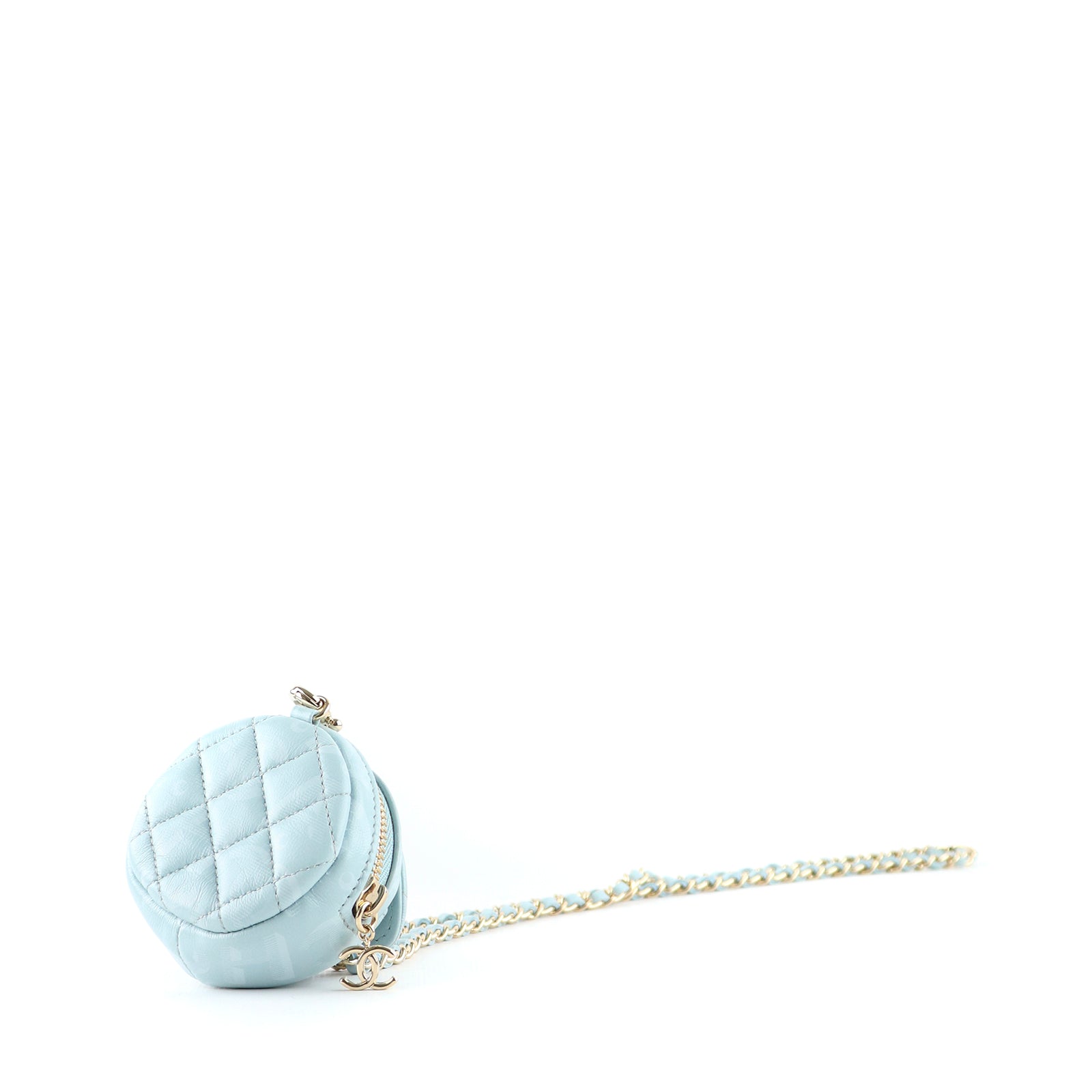CHANEL - Micro sac rond en cuir matelassé