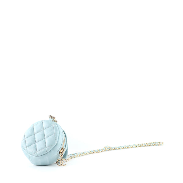 CHANEL - Micro sac rond en cuir matelassé