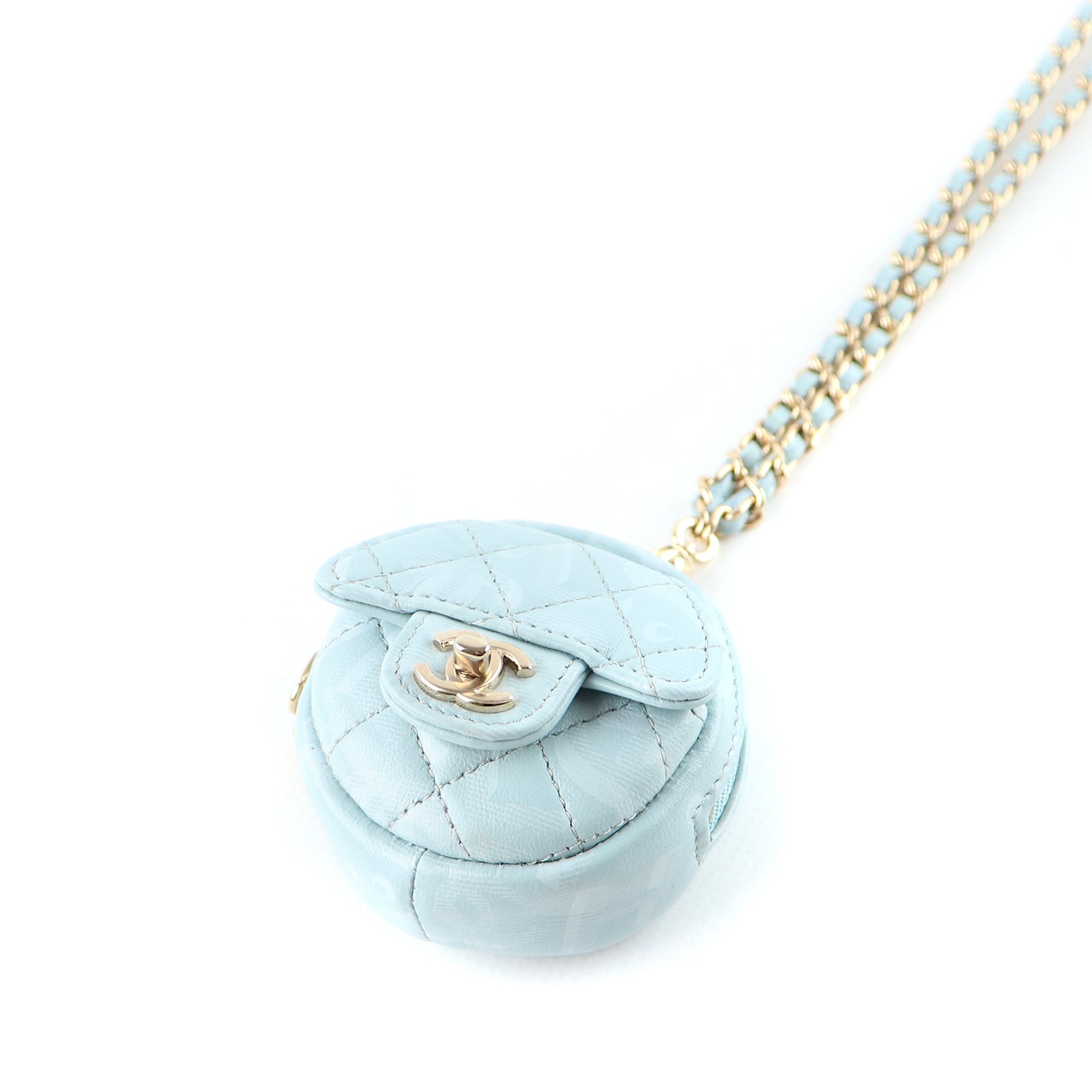 CHANEL - Micro sac rond en cuir matelassé