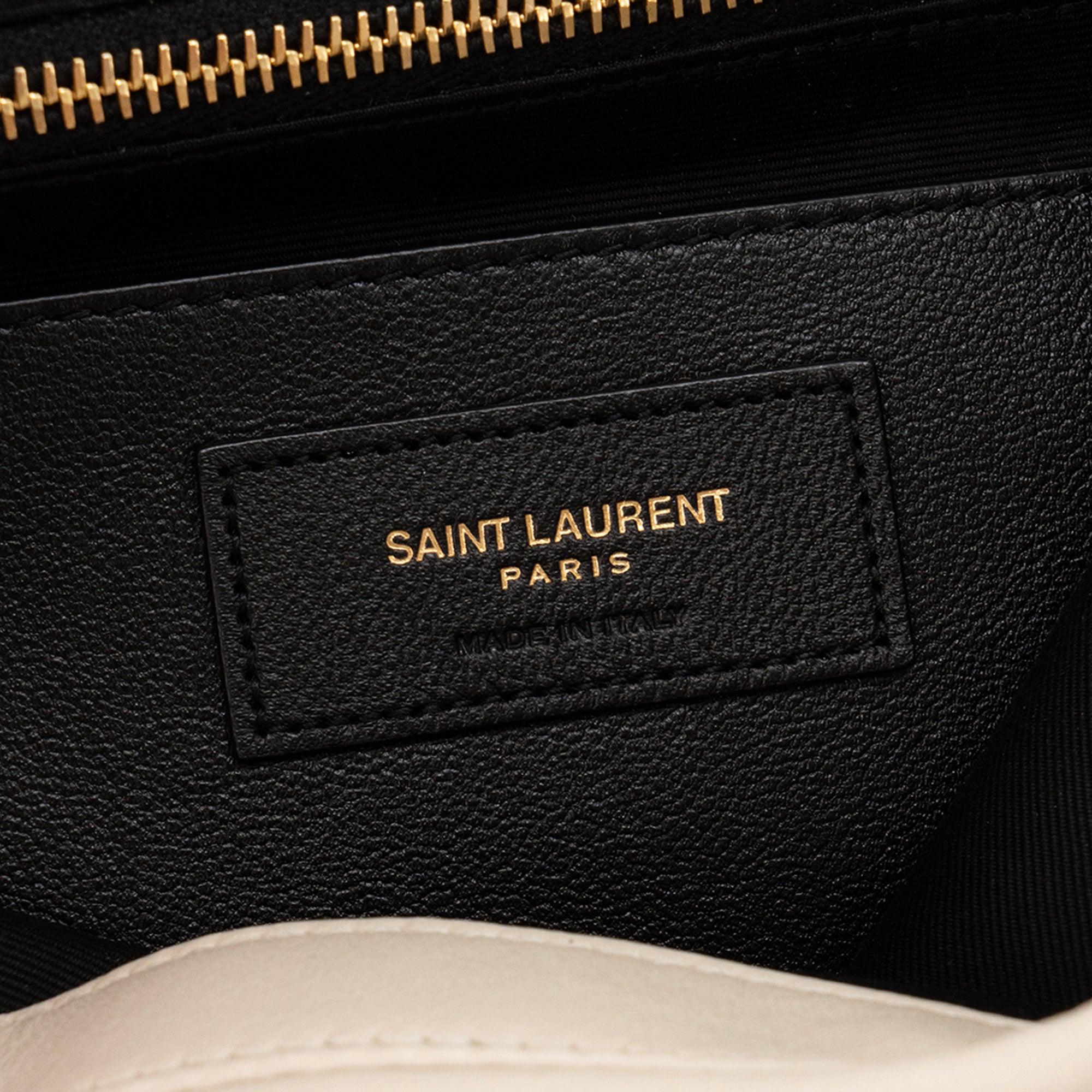 SAINT LAURENT - Sac à bandoulière Jamie Saint Laurent en cuir lisse beige