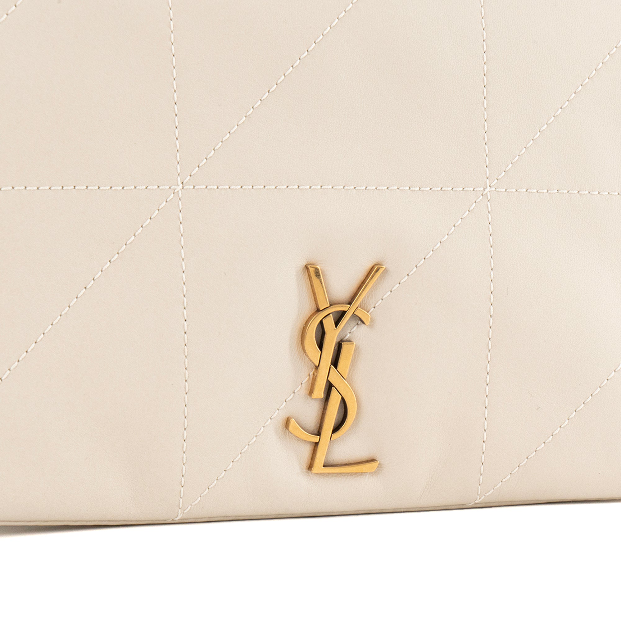 SAINT LAURENT - Sac à bandoulière Jamie Saint Laurent en cuir lisse beige