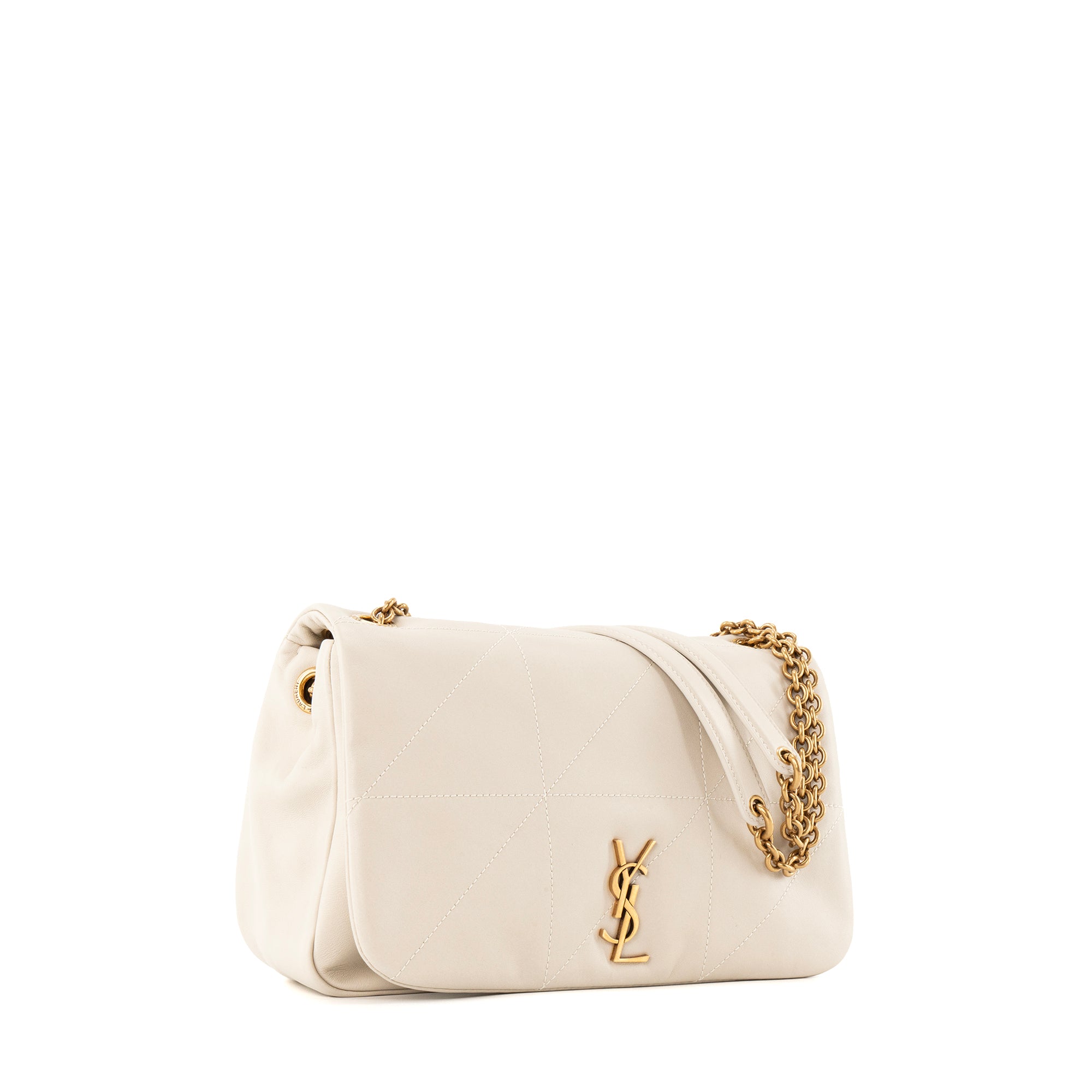 SAINT LAURENT - Sac à bandoulière Jamie Saint Laurent en cuir lisse beige