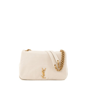 SAINT LAURENT - Sac à bandoulière Jamie Saint Laurent en cuir lisse beige