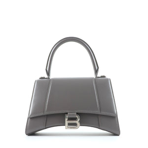 BALENCIAGA - Sac à bandoulière Hourglass en cuir gris