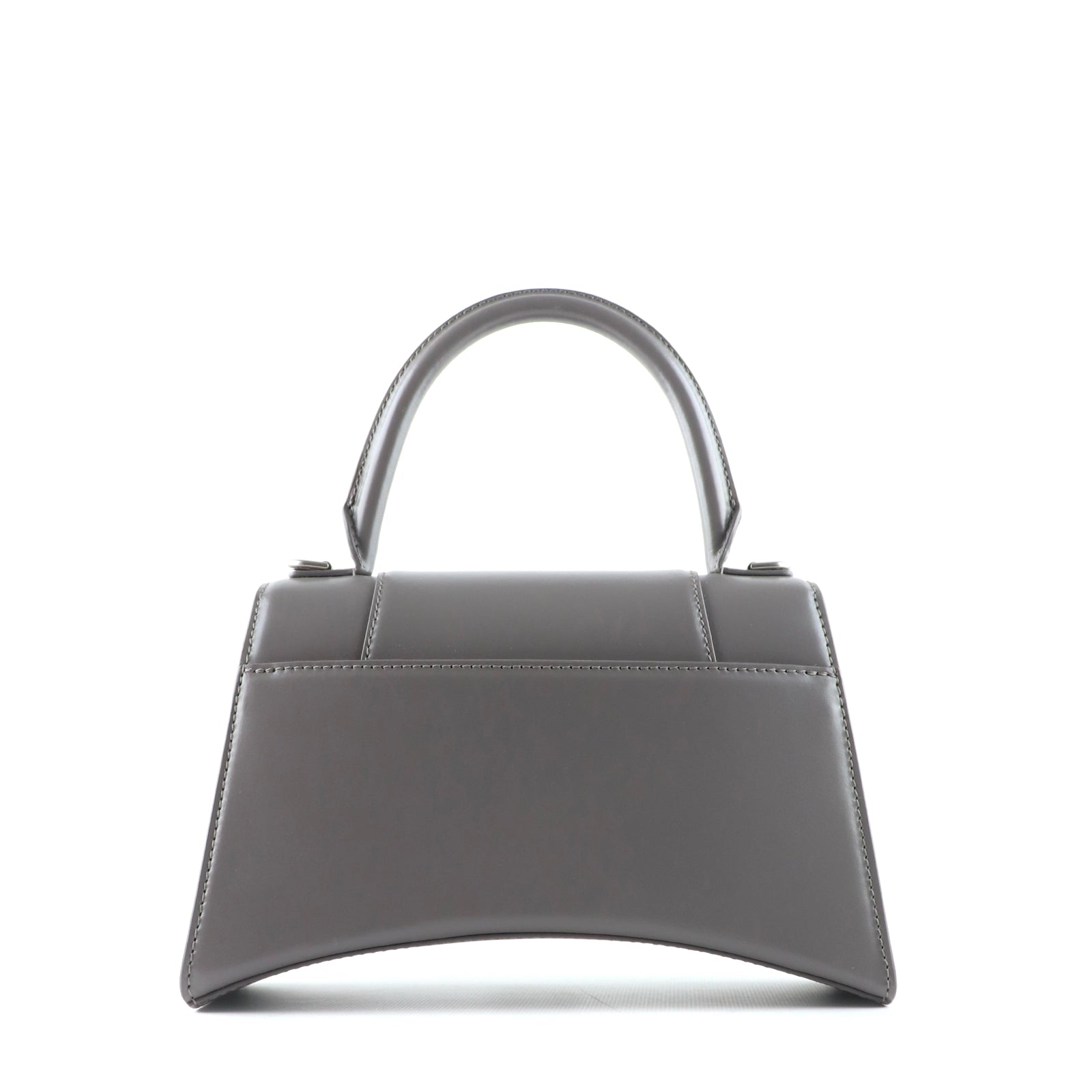 BALENCIAGA - Sac à bandoulière Hourglass en cuir gris