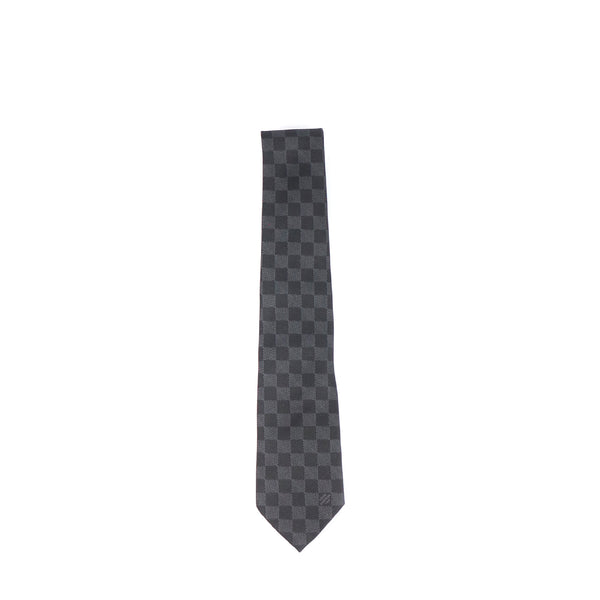 LOUIS VUITTON - Cravate en soie à motif damier graphite