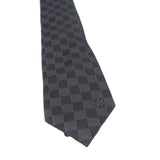 LOUIS VUITTON - Cravate en soie à motif damier graphite