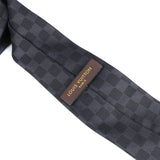 LOUIS VUITTON - Cravate en soie à motif damier graphite