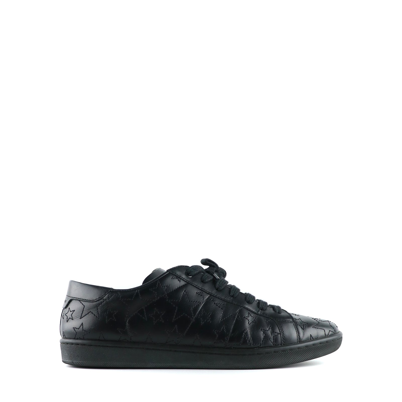 SAINT LAURENT - Court Classic sneakers in black leather (T39.5)