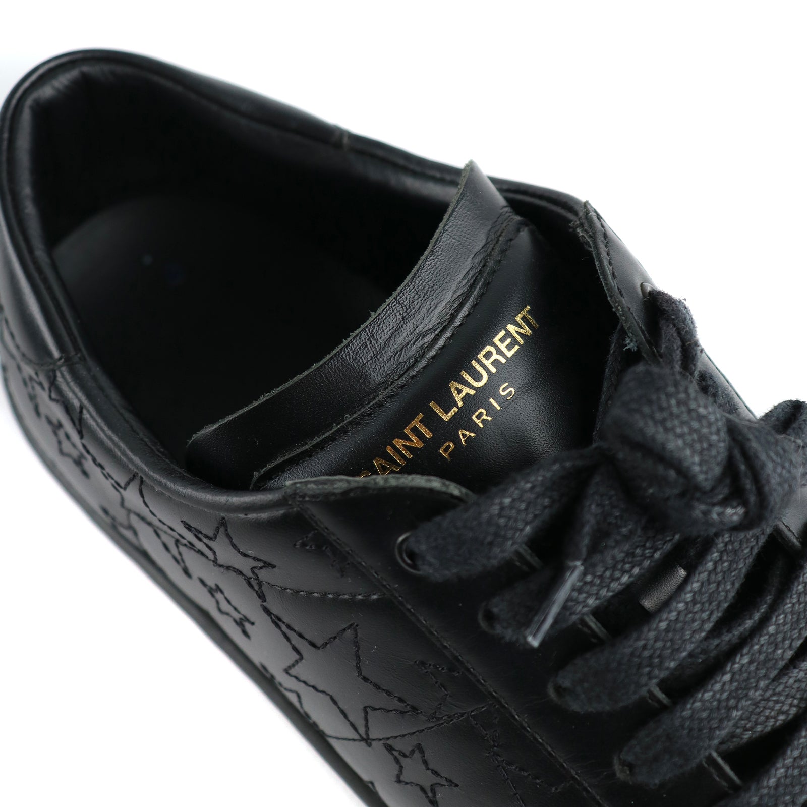 SAINT LAURENT - Court Classic sneakers in black leather (T39.5)