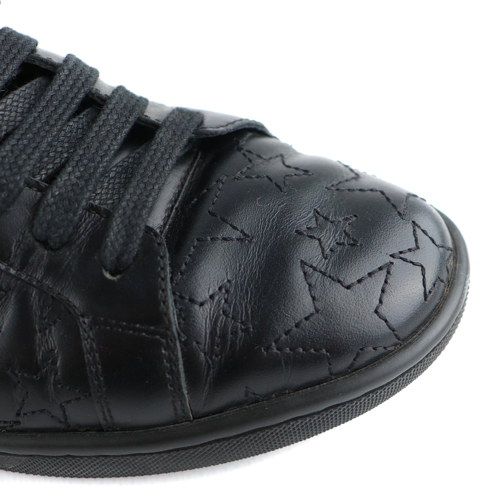SAINT LAURENT - Court Classic sneakers in black leather (T39.5)