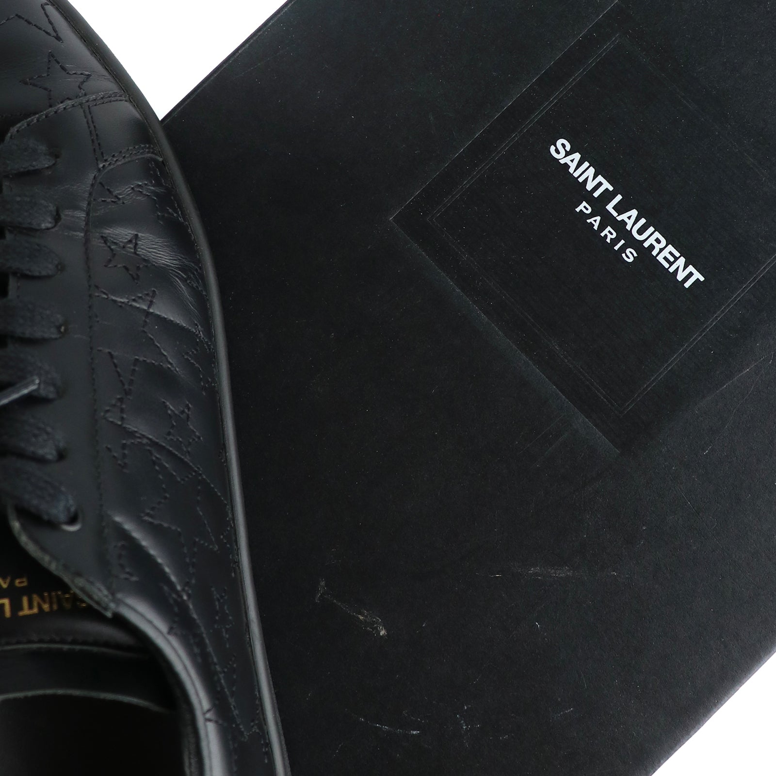 SAINT LAURENT - Court Classic sneakers in black leather (T39.5)
