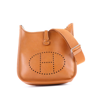 HERMÈS - Sac à bandoulière Evelyne 29 cuir epsom gold